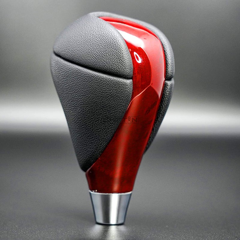 SHIFTIN Gear Shift Knob, Cherry Red, Walnut Wood, Leather, for Lexus ES300h ES350 GS300 GS350 GS430 GS450h GS460 IS250 IS300 IS350 LS460 LS600h RX350 RX450h - Image 3